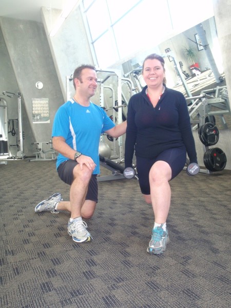 Fiona McArthur prepares for her next challenge with assistance from personal trainer Karl Dennis at Alpine Health & Fitness